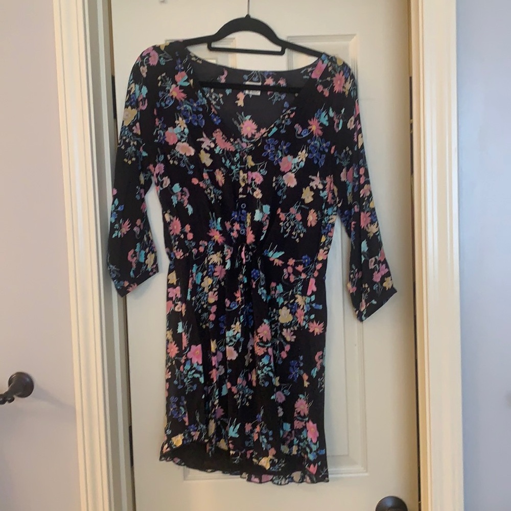 Floral drawstring dress